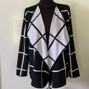 Chicos black and white checked jacket